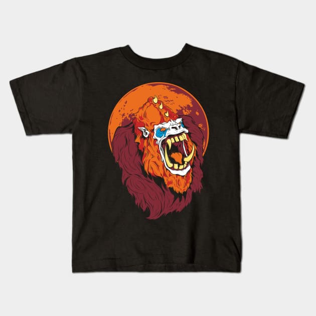 Beast Man Kids T-Shirt by Phryan